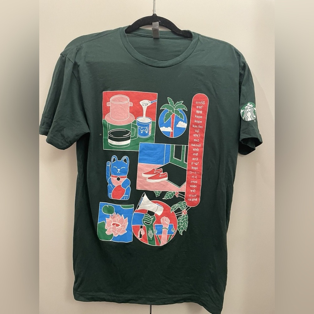 Starbucks - Pan Asian Partner Network T- Shirt Size Adult 3X Green